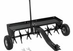 40 Inch Tow Behind Plug Lawn Aerator for Ride On Mowers 100lb Capacity Universal Hitch