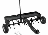 main image for ad 40 Inch Tow Behind Plug Lawn Aerator for Ride On Mowers 100lb Capacity Universal Hitch