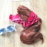 Nineties Rocker Wig Costume Set Auburn Hair Bandana Sunglasses Image 2