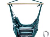 Hanging Chair with 2 Cushions Seat   Aqua Hanging Chair with 2 Cushions Seat Hammock 240kg Hammock 360Swing Chair
