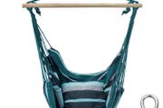 Hanging Chair with 2 Cushions Seat   Aqua Hanging Chair with 2 Cushions Seat Hammock 240kg Hammock 360Swing Chair