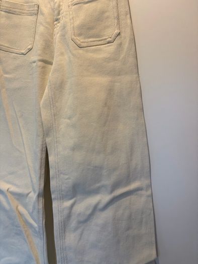 Leigh Tucker Willow Girls Cream/Lemon Wide Leg Jeans (7-8 Years)