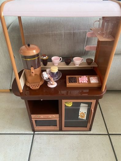 Our Generation Hot chocolate/ Coffee Shop stand with accessories