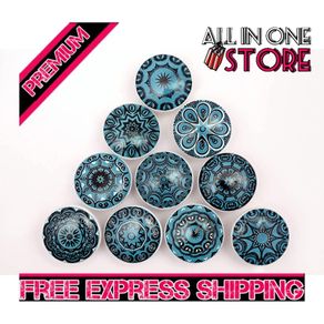 10 x Mix Vintage Look Flower Ceramic Knobs Door Handle Cabinet Drawer Cupboard Pull Xfer MULTIPLE COLOURS AVAILABLE (FREE SHIPPING)