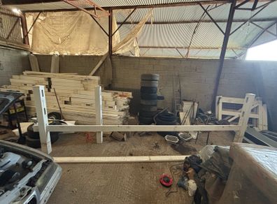 Complete 180 metre run of heavy-duty white PVC ranch fencing