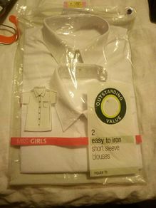 BNWT 2 pk Age 7 M&S Girs Blouses, Short sleeve