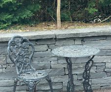 Beautiful Black Garden Patio Bistro Cast Iron Table & 1 Chair Set