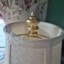 Lamp Vintage Gold metal tall slim table lamp Image 3