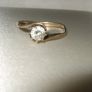 Vintage 14k Gold Twist Solitaire Ring Image 6