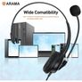 Arama Cell Phone Headset with Microphone Noise Cancelling & Call Controls 3.5mm Computer Headphone for iPhone, Android, Laptop, PC, Call Center Office, Business Skype Softphone Image 4