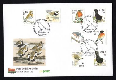 1998 Ireland Eighth Definitive Series Birds Phosphor Stamps An Post First Day Cover (FDC) with Cork Pictorial Cancel