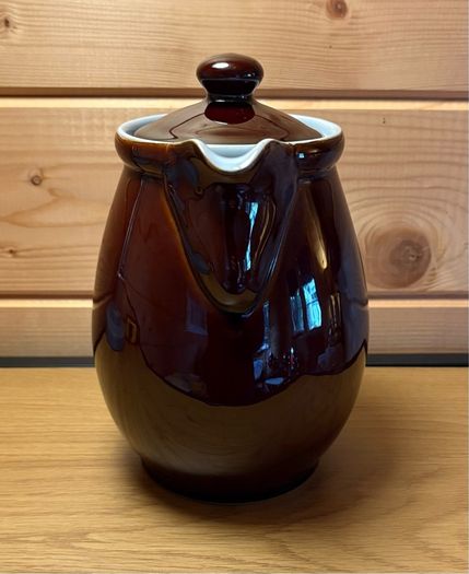 Vintage Denby Homestead Brown Coffee Pot Lidded Jug 2.5 Pint