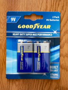 GoodYear 9V Batteries, 2 pack | Brand new