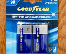GoodYear 9V Batteries, 2 pack | Brand new