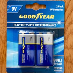 GoodYear 9V Batteries, 2 pack | Brand new