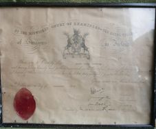 Vintage Diploma by the Midwifery Court of Examiners of the Royal College of Surgeons in Ireland 1961