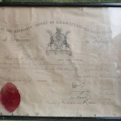 Vintage Diploma by the Midwifery Court of Examiners of the Royal College of Surgeons in Ireland 1961
