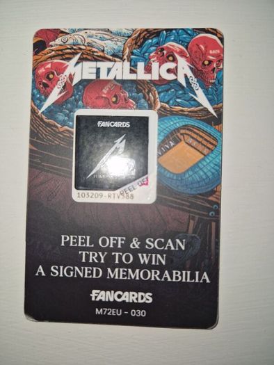 Metallica Fan Card