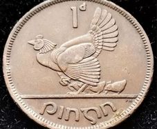 [#60] - Ireland 1948 | ERROR Chickless | Irish 1d | Irish Penny | KM.11