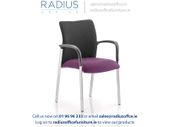 Academy Black Fabric Back Bespoke Colour Seat with Arms Tansy Purple