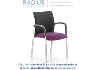 main image for ad Academy Black Fabric Back Bespoke Colour Seat with Arms Tansy Purple