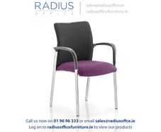 Academy Black Fabric Back Bespoke Colour Seat with Arms Tansy Purple