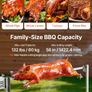 Electric Rotisserie Grill Kit, 8-Level Adjustable Height, 132lb Load Capacity, 38W Motor, Stainless Steel BBQ Spit for Outdoor Parties Image 4