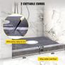 Shower Curb Kit, 48"x48" Watertight Shower Curb Overlay with 4\" PVC Central Bonding Flange, 4\" Stainless Steel Grate Image 3