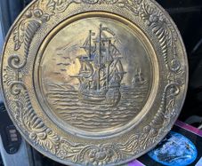vintage brass plate