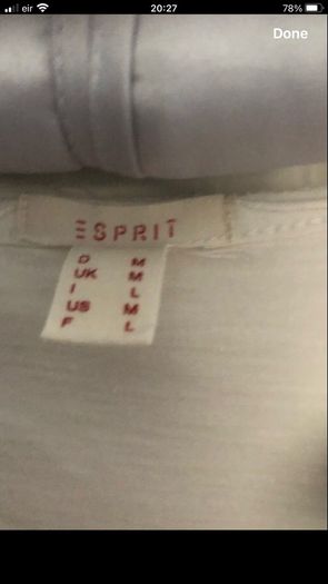 Ladies stunning espirit top size M