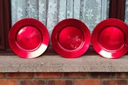 5 Large Plastic Plates (used).