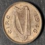 Beautiful Ireland 1946 Farthing 1/4 d coin Image 3