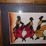 Signed African Batik art framed Image 2