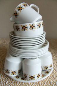 Arklow Pottery Star Dust Pattern 21 Piece Coffee Set