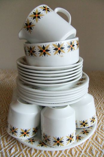 Arklow Pottery Star Dust Pattern 21 Piece Coffee Set
