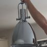 Ceiling chrome pendant lamp x 2 - NEW! Image 3