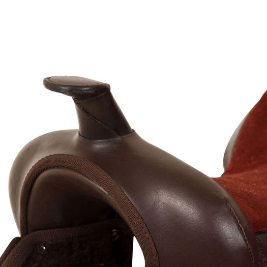 Western Saddle, Headstall&Breast Collar Real Leather Brown