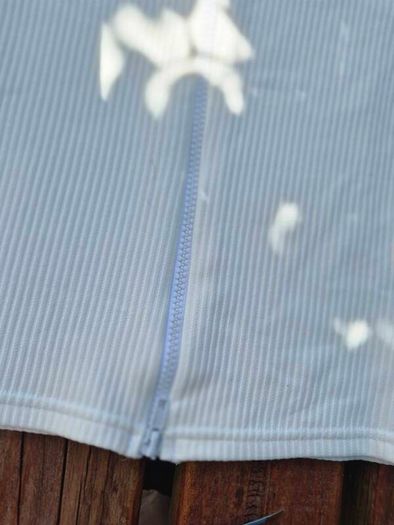 Misguided Zip-Front Ribbed Top, Size 8
