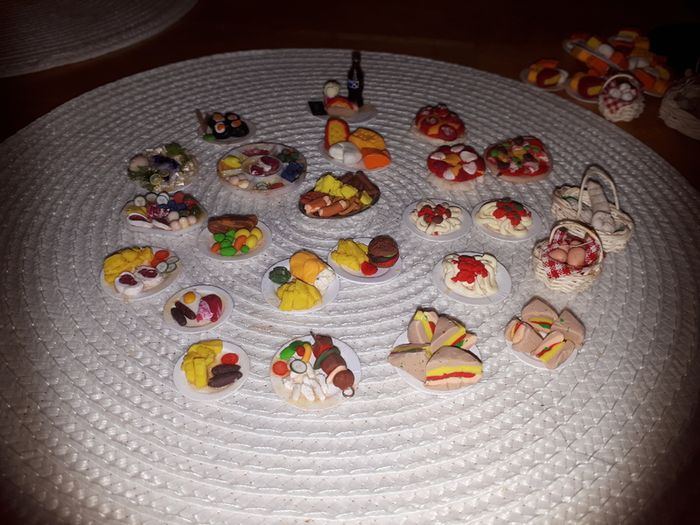 Handmade food miniatures for doll houses