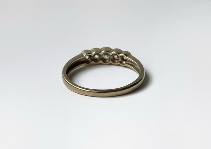 9ct Yellow Gold Five-Stone CZ Ring