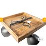 Industrial Spotlight Dark Grey with Mango Wood 3-Light - Mangoes Image 7