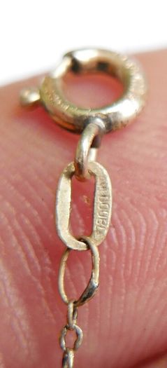 Vintage Citrine Paste Gold Plate Pendant Chain Necklace length 22"
