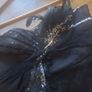 vintage y2k karen millen 100% silk feather sequin corset top uk 14 Image 6