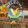 Welcome Antique Cast Iron Entryway Decor Wall Hanging Plaque Rooster Image 7