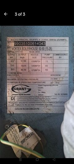 grant condensing boiler.