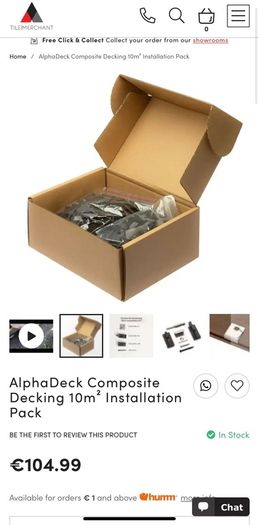 Composite decking installation kit Tile Merchant plus box of decking screws