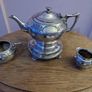 Antique Plated Three Piece Tea Set Image 2