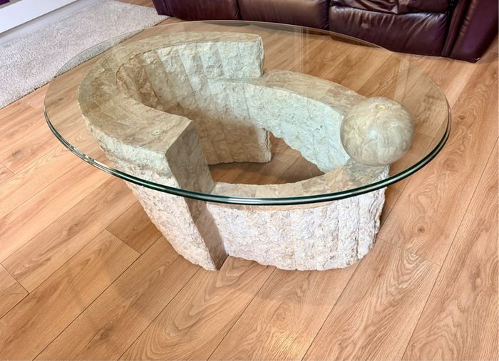2 x Stone coffee tables