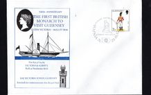 1976 Guernsey Illustrated cover celebrating The First British Monarch to Visit Guernsey Queen Victoria August 1846 with 7p definite stamps with Hafnia 76 20th August 76 cancel
