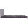 Bed Frame Grey Fabric 135x190 cm Image 4